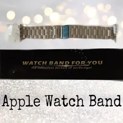 【新品未使用】WATCHBAND Applewatch アップルウォッチ バンド 交換ベルト シルバー42-45
