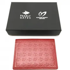 【未使用品】マスターバニー×パーリーゲイツ カードケース レッド ロゴ総柄 名刺入れゴルフ 非売品 MASTER BUNNY EDITION