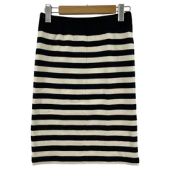 UNITED ARROWS ユナイテッドアローズ ボーダースカート size36/アイボリー×ブラック レディース