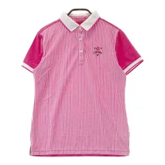 サイズ：L CALLAWAY キャロウェイ  半袖ポロシャツ ストライプ ピンク系 [240101477865] ゴルフウェア レディース ストスト