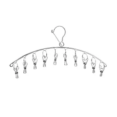 ステンレス ピンチハンガー 10ピンチ アーチ型 ハンガー ステンレスハンガー 物干しハンガー 洗濯 錆びにくい 頑丈 洗濯物干し 洗濯用ハンガー 洗たく コンパクト 省スペース 幅44.5cm 1