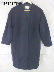 ■ N. Natural Beauty Basic 長袖 ノーカラーコート サイズS ネイビー レディース 【中古】 【1102090018909】