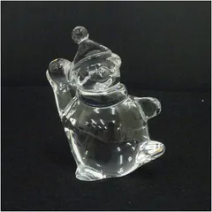 バカラ　スノーマン　クリスタルガラス置物 おしゃれ かわいい インテリア 置き物 オブジェ アンティーク フィギュア 飾り 雑貨 骨董