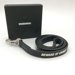 NEIGHBORHOOD×PORTER ドッグリード 182YSPTN AC07 BEWARE L CL LEAD  カウレザー お散歩 リード 男女兼用 ネイバーフッド リード B13820◆