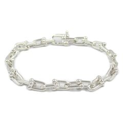 ティファニー TIFFANY＆CO ブレスレット ハードウェア ブレスレット 腕回18.5㎝ シルバー925 ハードウェア ブレスレット ユニセックス Used A