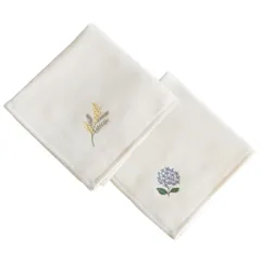 今治タオル ハンカチ 花いろはステッチ 25cm×25cm 退職 お祝い 返礼品 内祝い プレゼント 綿100% ガーゼ