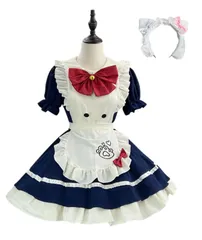 可愛い メイド服 コスプレ コンカフェ メイド メイド服 エプロン メイド コスチューム 仮装 メイド喫茶 カフェ仮装 [YZZYQQ] 萌え コスプレ 衣装 フリル ロリータ