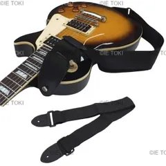 調節可能なナイロンギターストラップ ウクレレ用ギターベルト ベース アコースティック エレクトリック アクセサリー ブラック