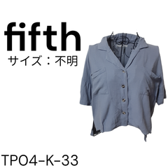 fifth 上着 綿80% 麻20% ランプブラック 送料無料 古着