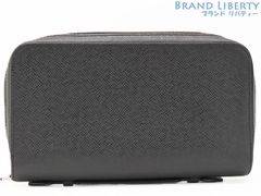 【外超美品】ルイヴィトン　LOUIS VUITTON　タイガ　ジッピーXL　ハンドル付き ラウンドファスナー長財布　トラベルケース　セカンドバッグ　ハンドルポーチ　ノワール ブラック　M44275