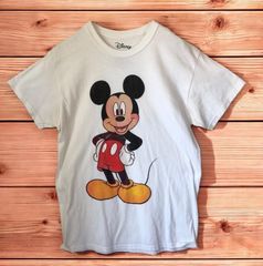 ミッキーマウスTシャツ【ディズニー公式】白／ユニセックスM