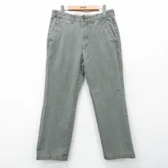 W32/古着 ドッカーズ パンツ メンズ ワンポイントロゴ 濃緑系 グリーン 25apr22 中古 ボトムス ロング