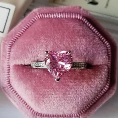 PT900 ハートシェイプダイヤリング0.392ct 0.06ct ＃12