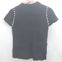 ◇ ⊂ FENNEL フェンネル　ハイネック 半袖 リブニット カットソー サイズ38 ブラック レディース E  【1506110015297】