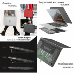 Mac Book Air 13inch用 スタンド付 PCケース  プラスチック ハードケース ブラック