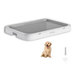 犬 トイレトレー ワイド メッシュ 犬用トイレ レギュラー おしゃれ ステップトレー お手入れ簡単 いたずら防止 ドッグトレー 大型 グレー 65x49x5cm