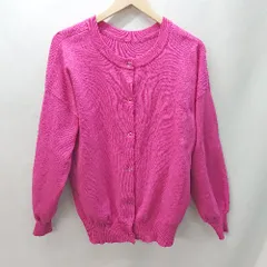 ◇ Discoat ディスコート きれいめ エレガンス かわいい 長袖 カーディガン サイズF ビビットピンク レディース E  【1404020011241】