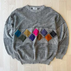 【希少】PRONTO UOMO イタリア製 カラフルチェック柄セーター