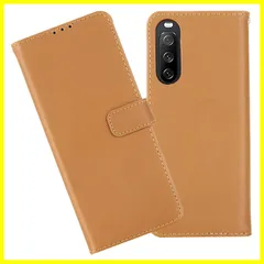 【人気商品】ドコモ xperia sog04 10 10 iii so52b 手帳型ケース エクスペリア ソニー カード収納 (ブラウン) サイドマグネット カバー スタンド機能付き 手帳型 全面保護 ケース 財布型 兼用 SOG04 PUレザー /au シン