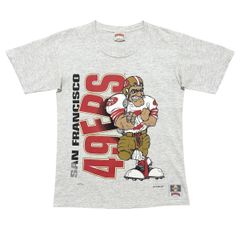 中古 ナツメグミルズ NUTMEG NFL 49ERS Tシャツ 90s USA製 クリーニング済み ラバープリント メンズ L