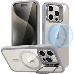 【 新品 未開封 】   ESR iPhone 15 Pro(6.1インチ)スタンド付ハイブリッドケース Clear Grey ClassicHybridCasewithStandHaloLockforiPhone15Pro 未使用 送料無料