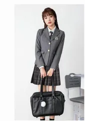 制服 学生制服 ブレザー 入学式 卒業式 女の子 中学生 高校生 女子高生 スクールスカート スカート チェック リボン ネクタイ レディース M グレー お受験 結婚式 発表会 入学 通学 ジュニア フォーマル 卒服 ジュニアスーツ d1043d7