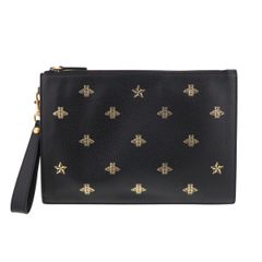 【中古】GUCCI （グッチ） ﾋﾞｰ ｽﾀｰ ｸﾗｯﾁﾊﾞｯｸﾞ バッグ セカンドバッグ/ポーチ/クラッチ bee star Black 495066 used:B