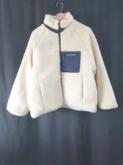 □ ⊆ COCOMOMO ココモモ ジップアップ 長袖 ボア ジャンパー サイズ表記なし クリーム系 レディース E  【1507160008109】