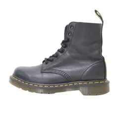 Dr.Martens ドクターマーチン ブラック 黒 サイズ:UK4(23.0cm) / パスカル 8 ホールブーツ 13512006 / PASCAL VIRGINIA ヴァージニアレザー イエローステッチ / シューズ 靴【レディース】【中古】