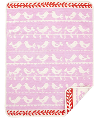 KLIPPAN クリッパン// オーガニックコットンミニブランケット(birds)pink