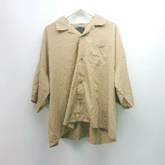 ◇ unrelaxing アンリラクシング フロントボタン ポリエステル生地 シンプル 薄手 半袖 シャツ 表記なし ブラウン メンズ E  【1308290012918】のサムネイル