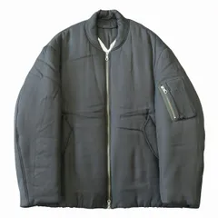 美品 23AW ウル URU "RAYON ZIP UP BLOUSON" レーヨン ジップアップ ブルゾン ジャケット 中綿 23FRA02 サイズ1 オリーブ メンズのサムネイル