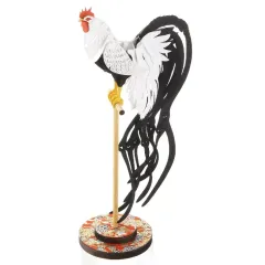 鉄製太鼓に尾長鶏置物 [B24963]（鉄鋳物こんろ角型 – 株式会社