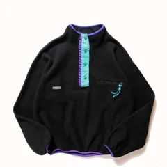 80's 90's USA製 コロンビア Columbia プルオーバー フリースジャケット 黒 (L) ブラック 90年代 アメリカ製 旧タグ オールド アメリカ古着 USED  ビンテージ ヴィンテージ