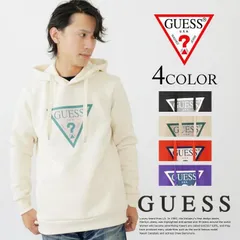 GUESS ゲス フーディー スウェット パーカー ロゴプリント 厚手 メンズ 内ボア スエット 2019年秋冬新作 MJ4K8474K