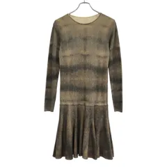 lucien pellat-finet ルシアンペラフィネ カシミヤシルク ドレスワンピース  ベージュ Sのサムネイル