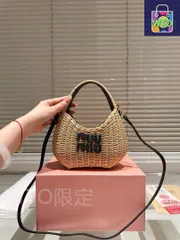 MIUMIU ミュウミュウ 編みカバン ハンドバッグ ショルダーバッグ-M02