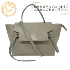 CELINE/セリーヌ  ミニ 2way ベルトバッグ レザー ハンドバッグ グレー レディース ブランド