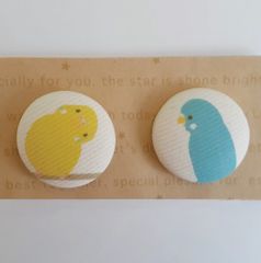 セキセイインコ　TORINOS 　くるみボタン