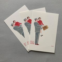「zazie ザジ」ポストカード3枚セット　パリ　シネマ　地下鉄　女の子　駅　フランス映画　おじさん
