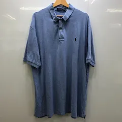 POLO RALPH LAUREN/ポロラルフローレン ポニー刺繡 半袖 ポロシャツ オーバーサイズ ビッグサイズ ベトナム製 メンズ 2XLT/2TGL ブルー