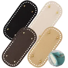 新品 YFFSFDC バッグ底板 楕円 バッグボトム バック用底板 底板 手作り バッグ用 手芸用トート ハンドメイド DIY 編みバッグ 底釘付 22x10cm 4色 4枚セット (B)