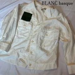 ブランバスク　BLANC basque　 ミリタリーシャツジャケット 　サイズ：38　 M　 白　 綿麻