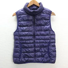U■ユニクロ/UNIQLO ナイロン ウルトラライトダウンベスト/軽量【L】紫/LADIES/8【中古】
