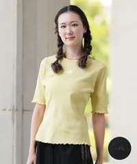 【ムラスポ公式】新品 adidas アディダス 半袖 Tシャツ レディース スリムフィット LUXFLOW カジュアル リブTシャツ KQD94
