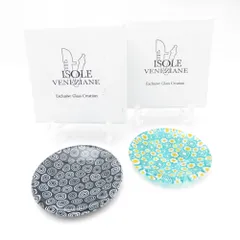 ミルフィオリ ムリーニ ベネチアンガラス プレート 皿 飯塚亜裕子 江波冨士子 ミルフィオリ ムリーニ ベネチアンガラス プレート 皿 飯塚