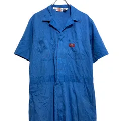 Dickies 半袖 つなぎ W40 ブルー ディッキーズ ワークウェア 作業着 オールインワン 古着卸 アメリカ仕入 a611-7927