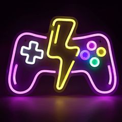 【新着商品】(ゲームパッドコントローラー) ゲームルームの壁の装飾用のライトサイン 広告ネオンサイン ledウォールライト ゲームパッドコントローラーネオンサイン ゲーム形ネオンサインピンクネオンライトゲーム室装飾