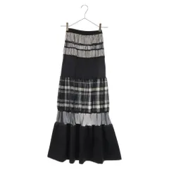 Martin Margiela 1 (マルタンマルジェラ) 18SS 切替 レーヨン ロング スカート レディース ブラック S51MA0301 S48471のサムネイル