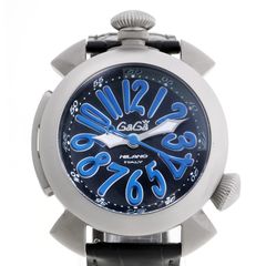 値下げしたした！!!GaGaMILANO/ガガミラノ　ナポレオーネ48mm ブルー/青 GaGa MILANO ナポレオーネ 48MM 手巻き 青ベルト - メルカリ